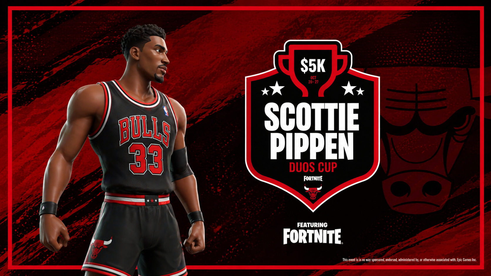 Scottie Pippen Bulls Fortnite tournament visual